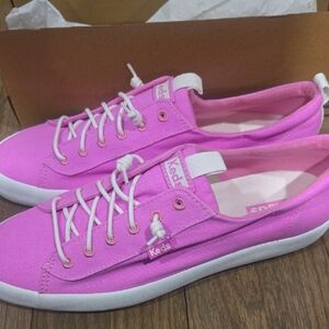 Keds Women's Bright Pink Lace-Up Sneakers